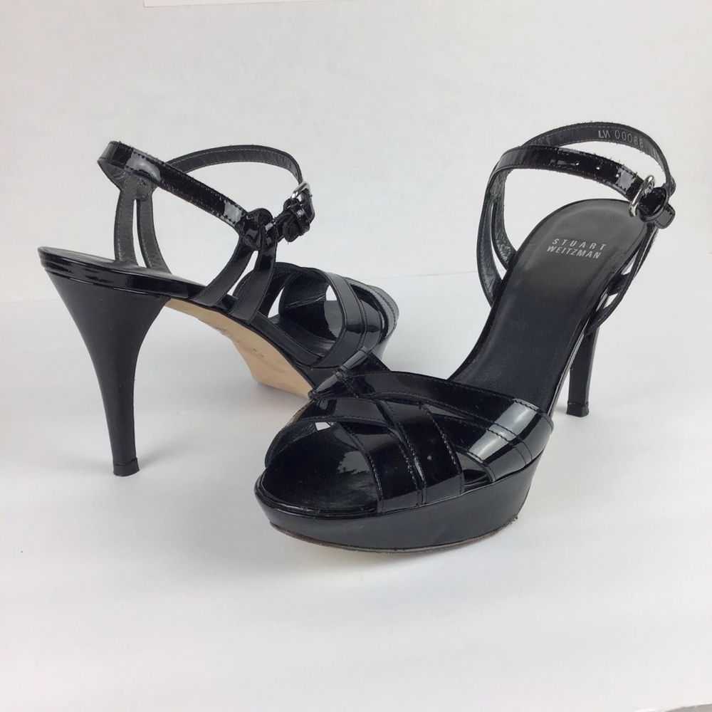 Stuart Weitzman Black Patent Leather Heels
